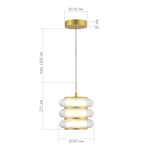 Светильник подвесной FRITTELA LED 16W 3000K