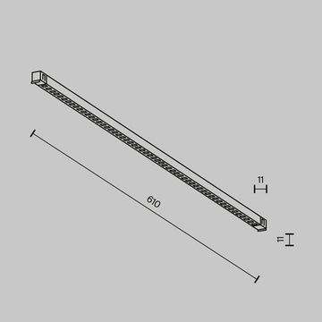 Трековый магнитный светодиодный светильник LED 12W 3000K TR241-2-12W3K-B чёрный Points Exility X Maytoni