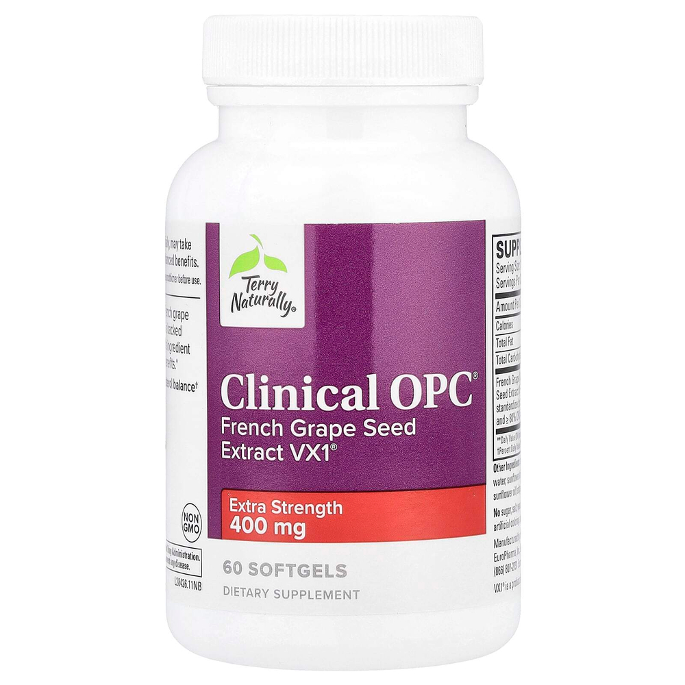 Terry Naturally, Clinical OPC®, с повышенной силой действия, 400 мг, 60 капсул