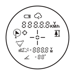 Бинокль Veber Winger 6х22 RF1000 с лазерным дальномером - измерительная сетка