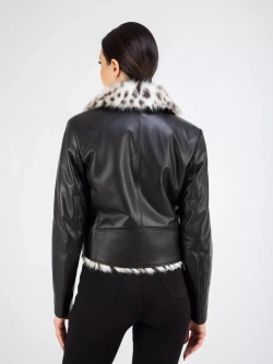Кожаная куртка демисезонная утепленная косуха