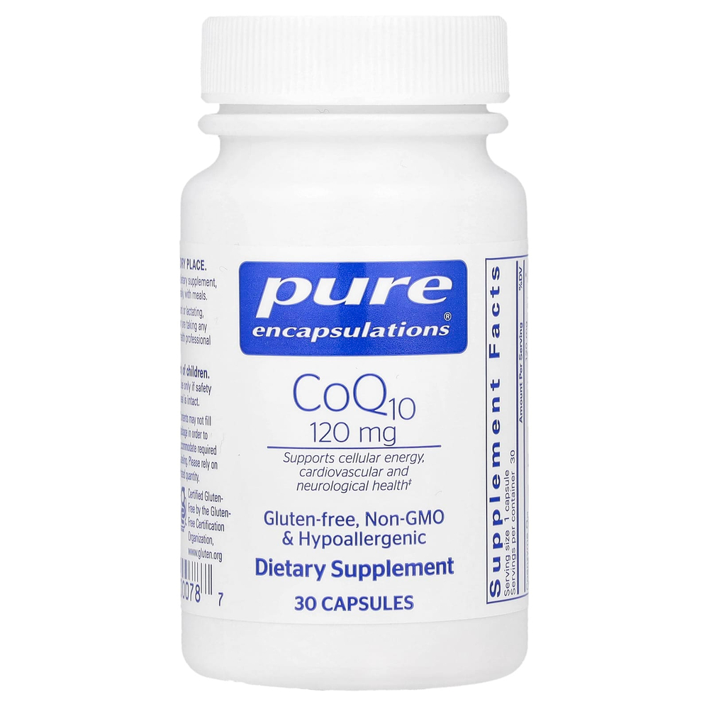 Pure Encapsulations, CoQ10, 120 мг, 30 капсул