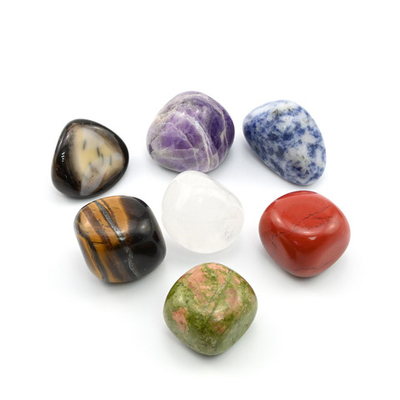 Коллекция чакр 7 шт из самоцветов 15*15мм