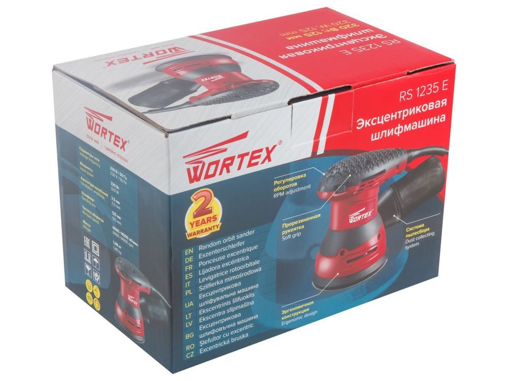 Эксцентриковая шлифмашина WORTEX RS 1235 E