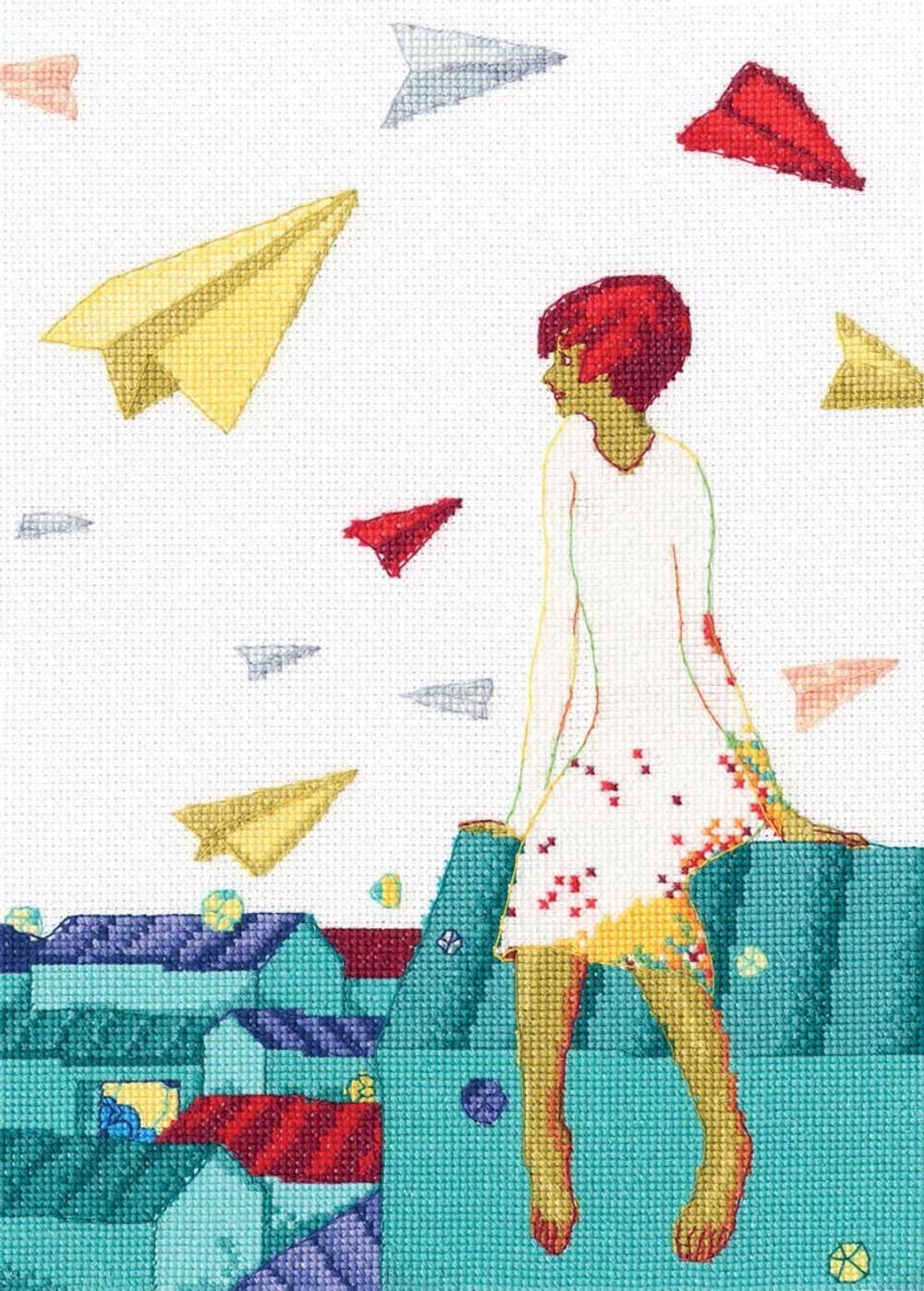 "Стихи,запущенные в облака"-M713 вышивка