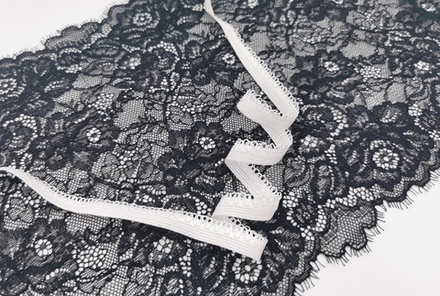 _Ажурная резинка, 11 мм, молоко, (арт: К264/11-004), м