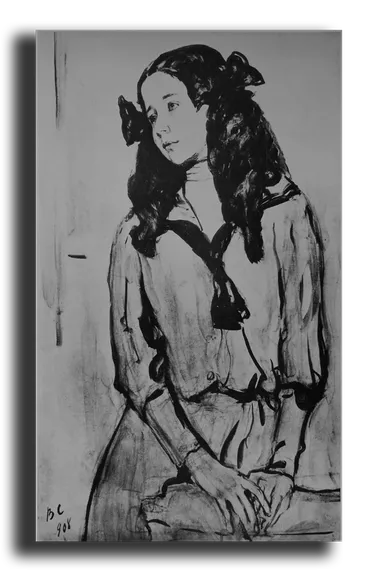 Репродукция "Серов - Нина Захаровна Раппопорт. 1908"