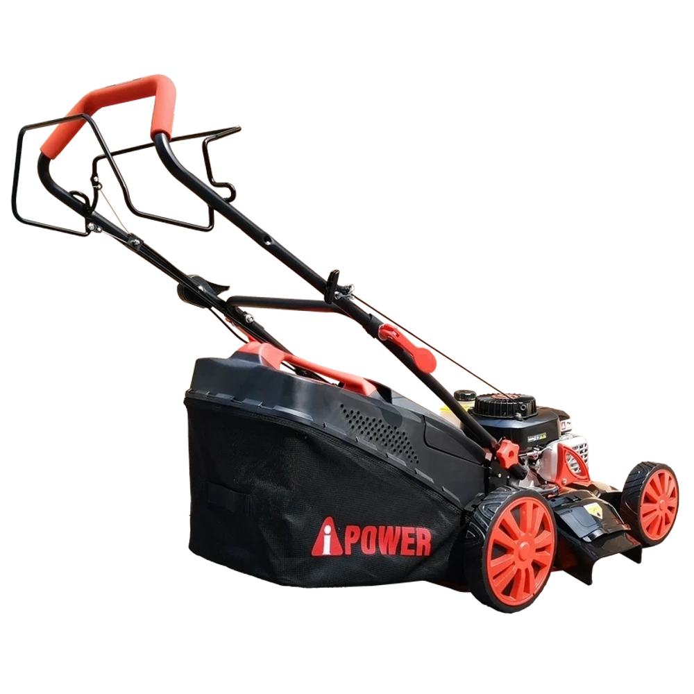 Газонокосилка бензиновая A-iPower ALM46S самоходная: 4.5 л.с., нож 46 см, 41108