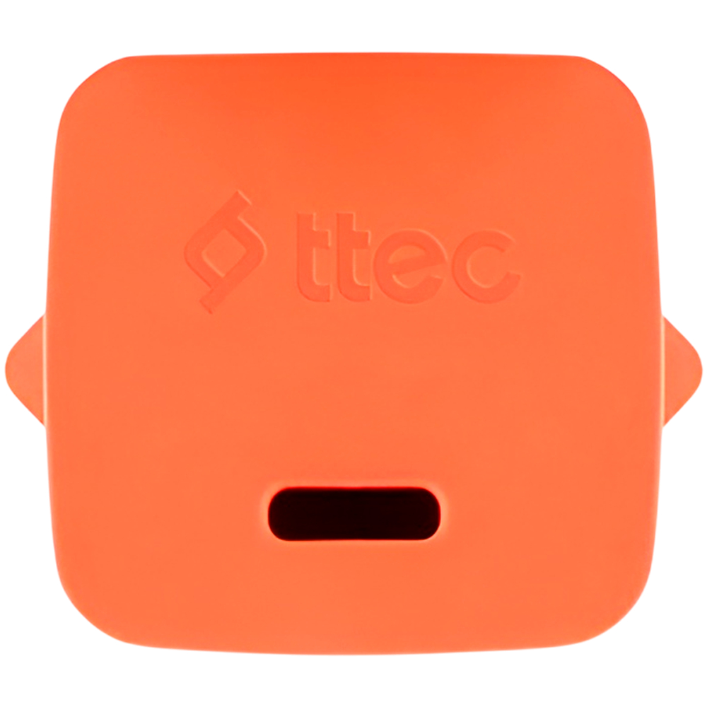 ttec SmartCharger GAN 20W PD Travel Fast Charger + USB-C - Lightning Cable 120cm, Neon Orange