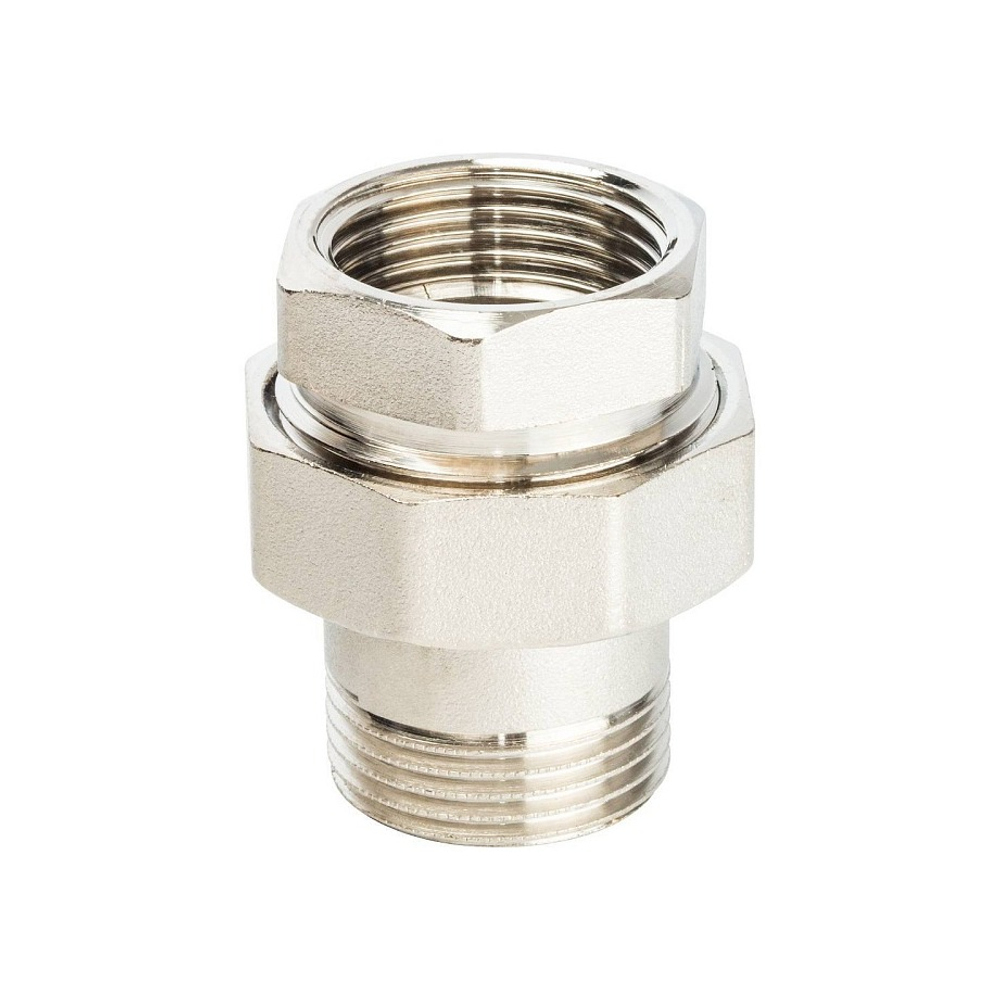 Соединение быстроразъемое (американка) STOUT - 1" (ВР/НР, латунь никелированная, уплотнение o-ring)