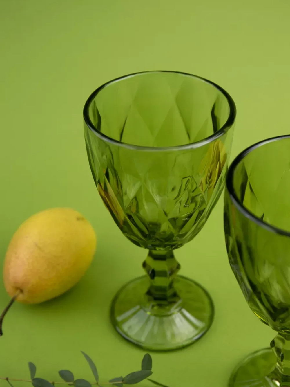 Набор фужеров для вина, 330 мл, 6 шт. зеленый