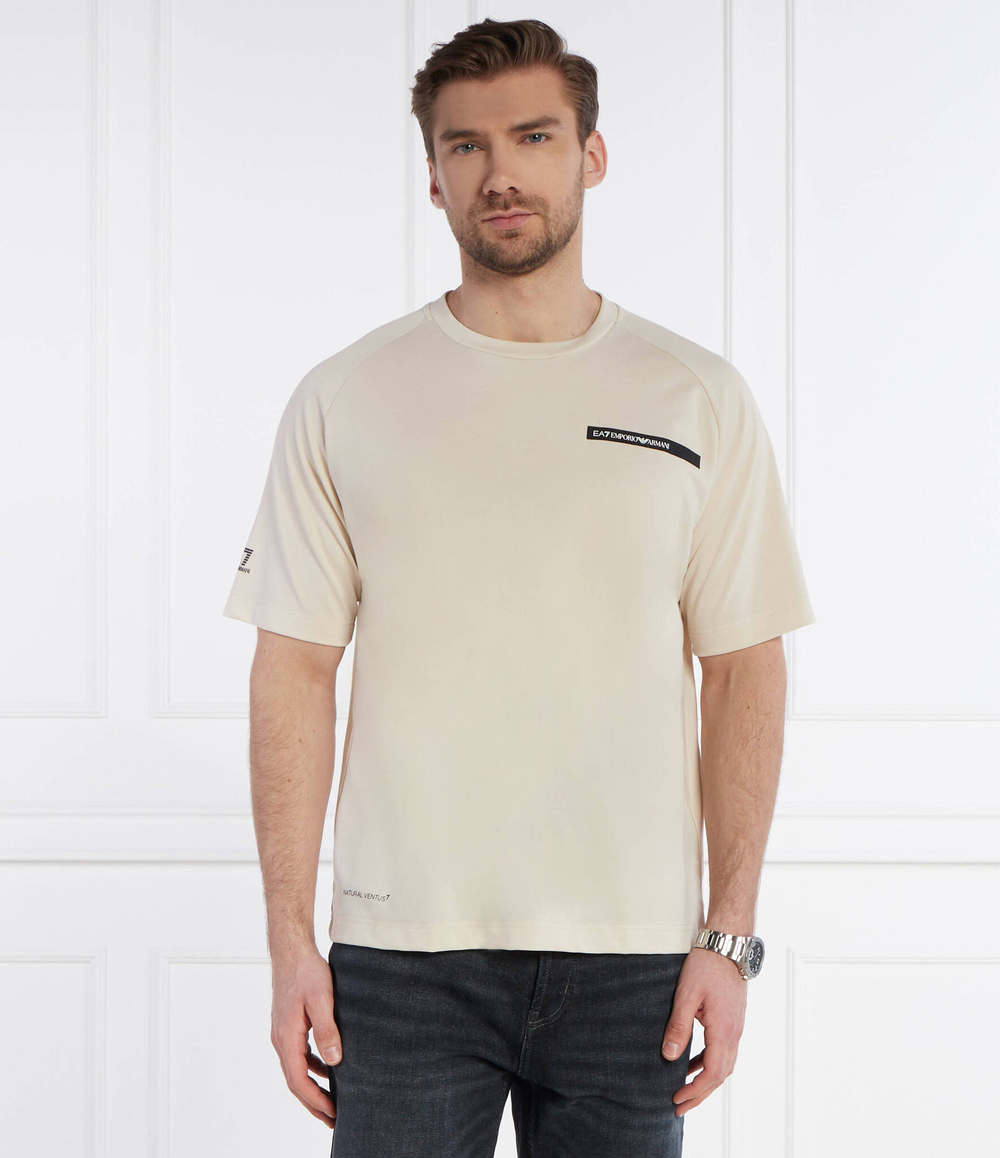 Футболка EA7 - бежевый(3DPT11 PJUYZ)