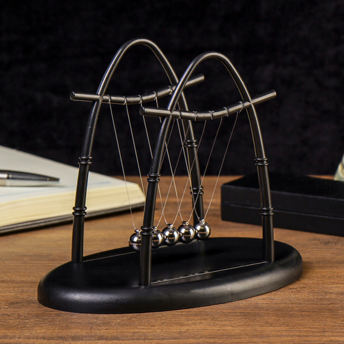 Маятник "Шары техно" бамбук чёрный 14х18х11 см 2735129