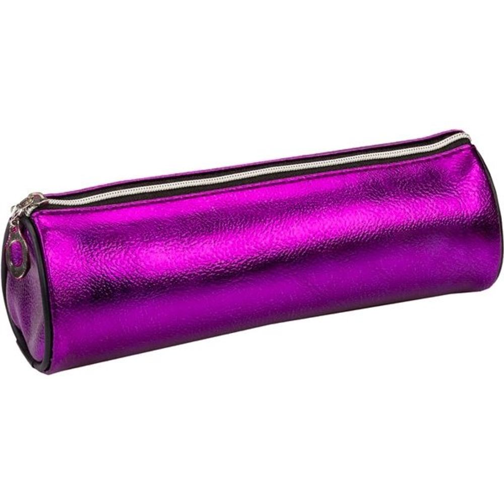 Пенал - тубус Alingar, экокожа, молния, 80 х 220 мм, "Диско", малиновый