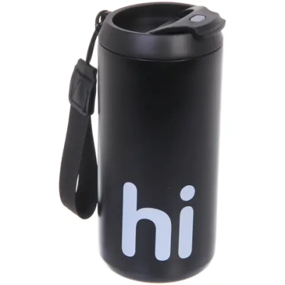 Термокружка 500мл «HI», цвет черный