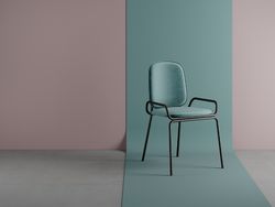 Стул Ror, 2 Frame, велюр, черный/зеленый