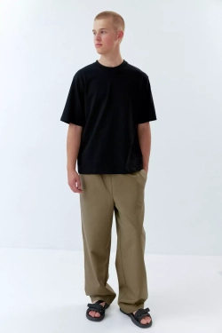 Футболка прямого кроя черного цвета