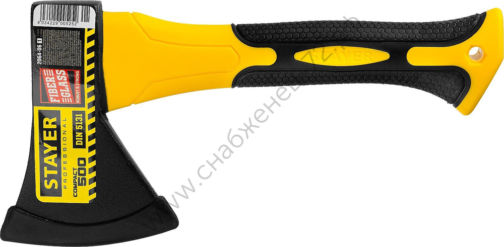 STAYER COMPACT, 500/600 г, 250 мм, Суперкомпактный топор (2064-06)
