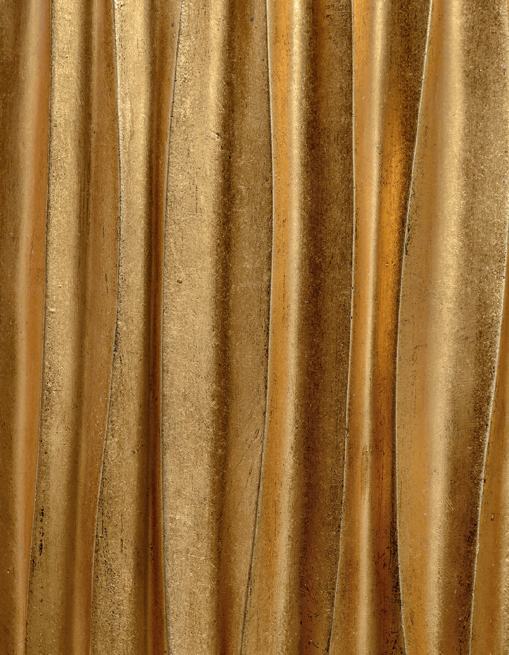 Кашпо TREEZ Effectory Metal Высокий конус Giant Design Wave Сусальное золото д-42, в-141 см 1/1 41.3321-07-047-GLD-141