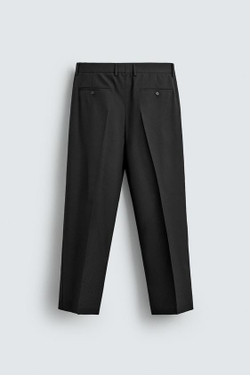 ZARA КОСТЮМНЫЕ БРЮКИ ИЗ 100% ШЕРСТИ — LIMITED EDITION, ЧЕРНЫЙ