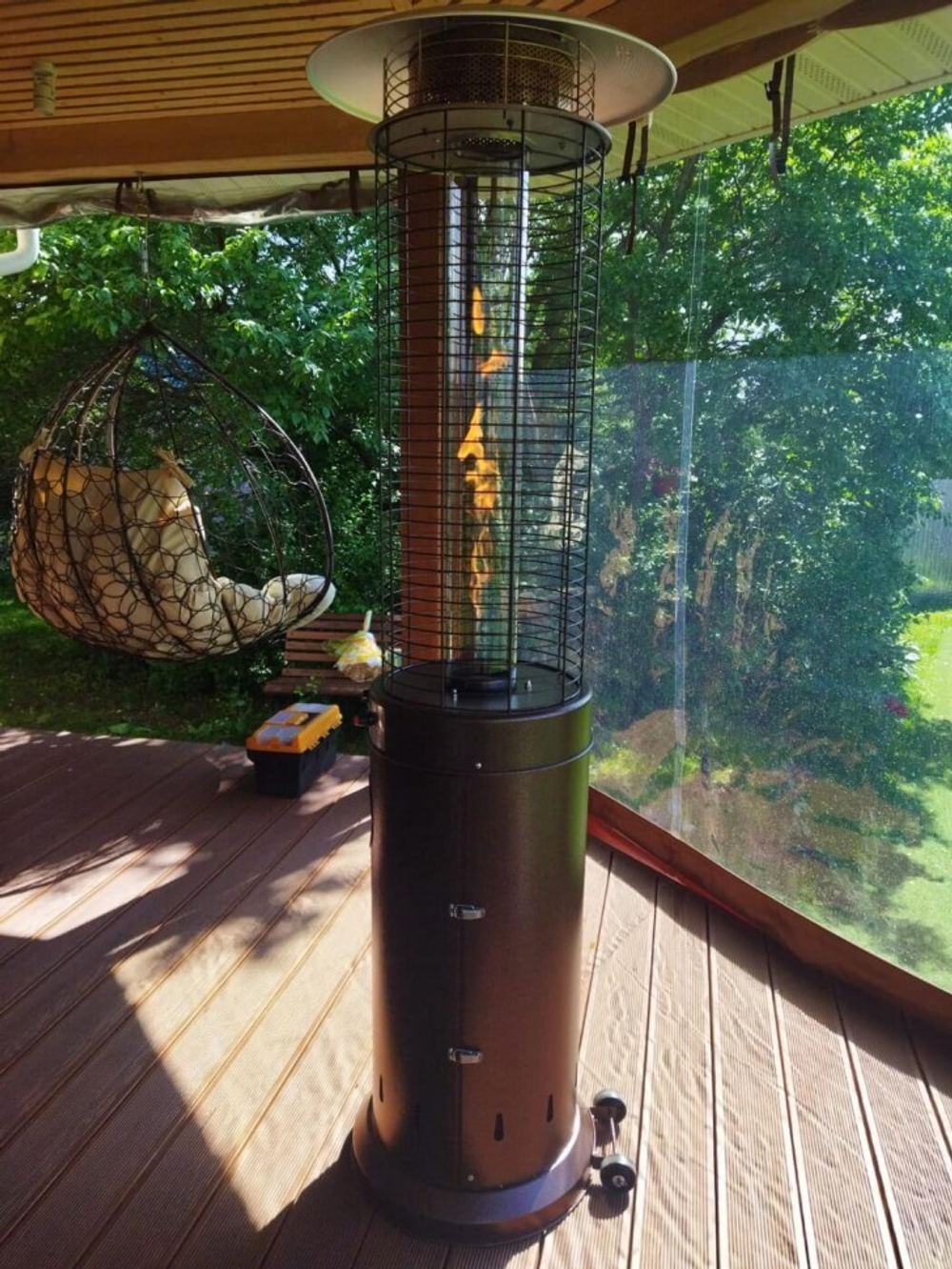 Уличный газовый обогреватель WWT 13D pro Brown mini 1.87 м + Чехол