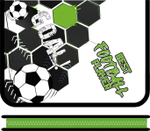 Папка д/тетрадей А4 молния вокруг печать на пластике "Планета футбола 2025" (Пчёлка)