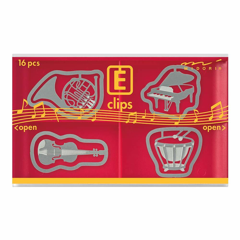 Скрепки Midori E-Clips Musical Instruments (16 шт)