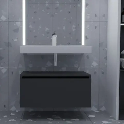 Ящик под столешницу 80 см АНТРАЦИТ матовый Armadi Art Vallessi UNO-S 897-080-A mat