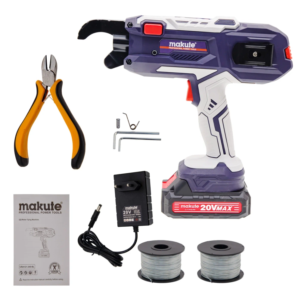 Аккумуляторный пистолет для вязки арматуры Makute CRA121-340-BL