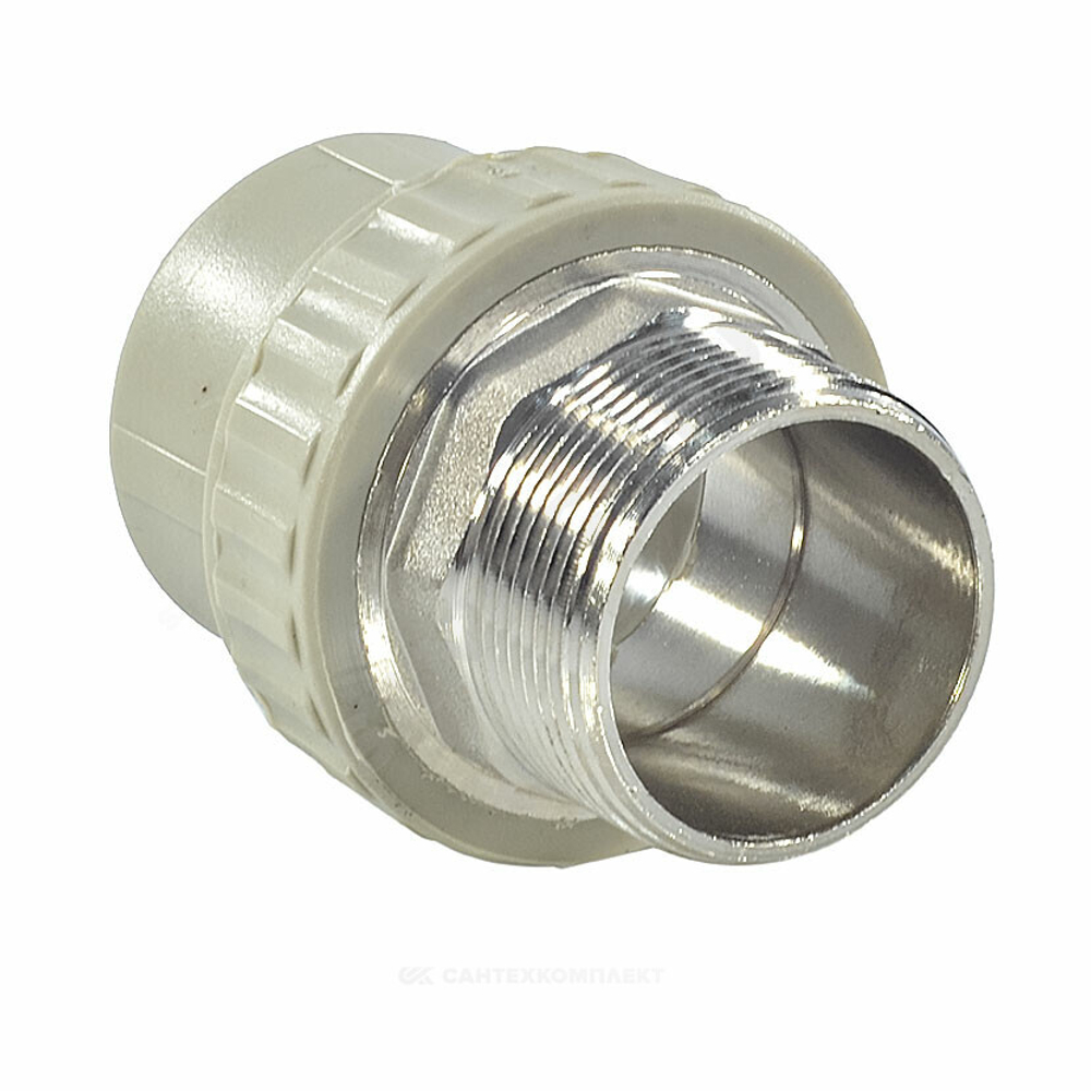 Муфта PP-R комбинированная серая Дн 40х1 1/2" НР под ключ VALFEX 10135240Г