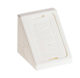 Уголки мебельные пластиковые белые, с шурупом (6 шт) "Element"