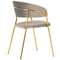 Стул Turin бежевый с золотыми ножками