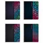 Тетрадь А5, 48 л., BRAUBERG ЭКО, гребень, клетка, обложка картон, АБСТРАКЦИЯ, 403053, 1шт