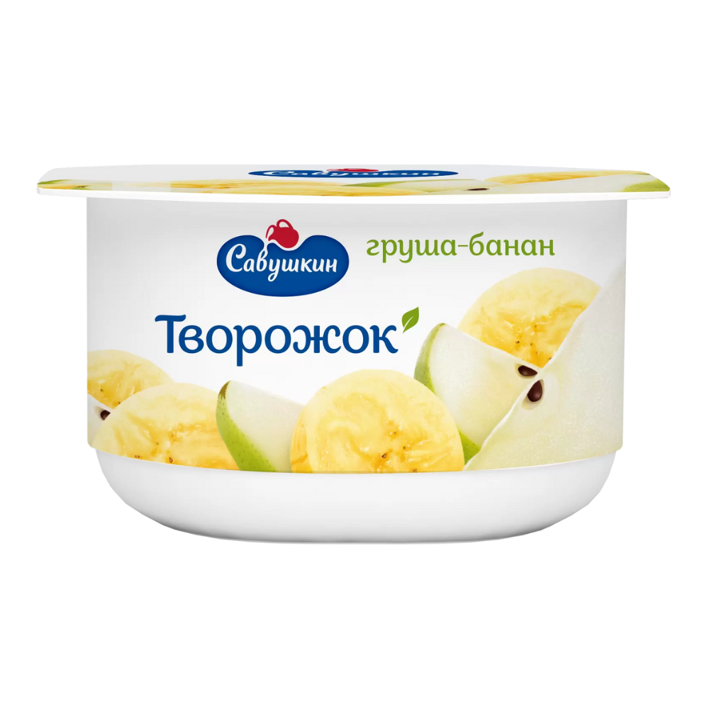 Творожок Савушкин груша-банан 120 гр