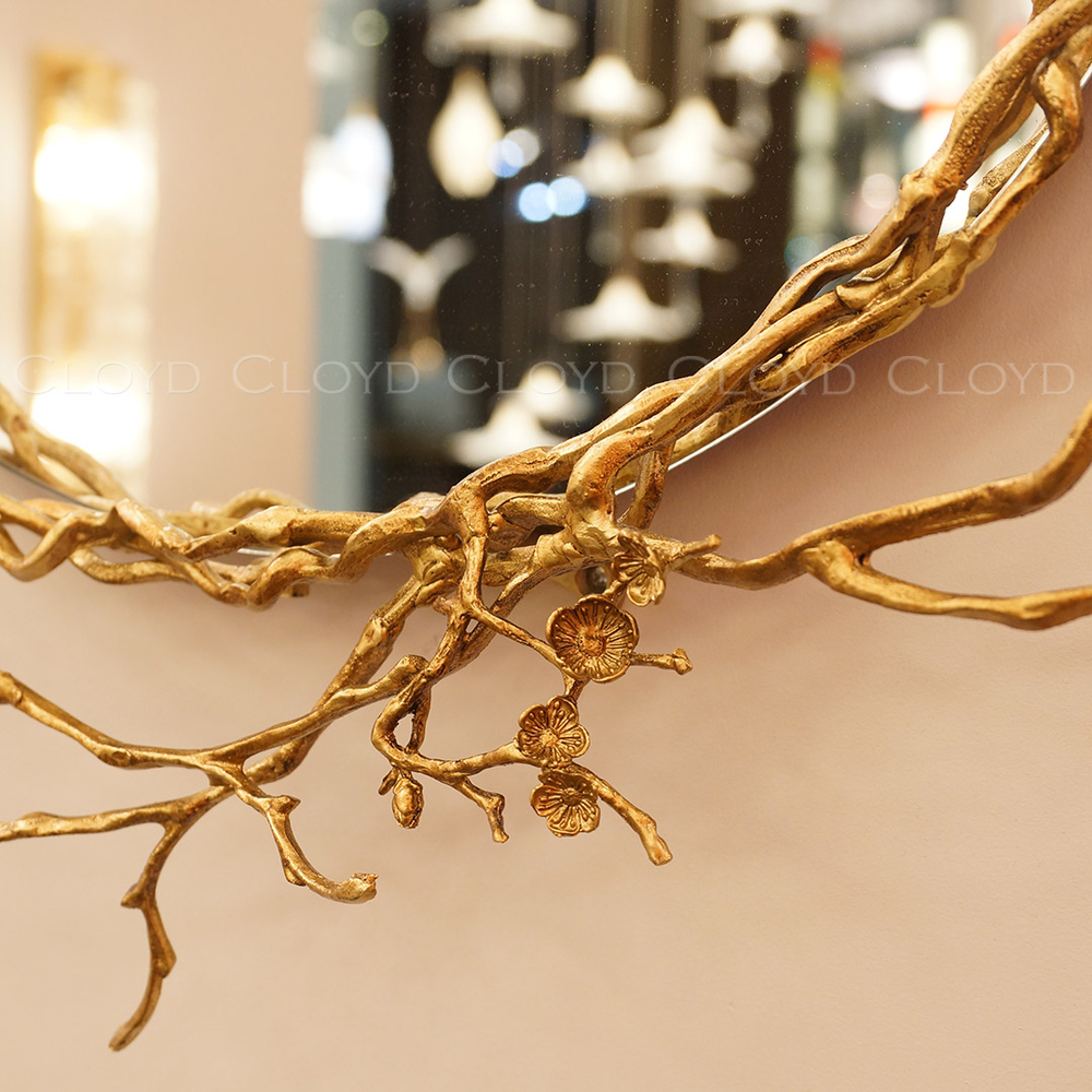 Зеркало Cloyd ZULU Mirror / Ø80 см - латунь (арт.50059)