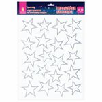 Украшение для окон и стекла ЗОЛОТАЯ СКАЗКА "Звезды 2", 25,8х33,5 см, ПВХ, 591256