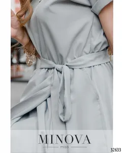 Платье 8609-светло-серый Minova