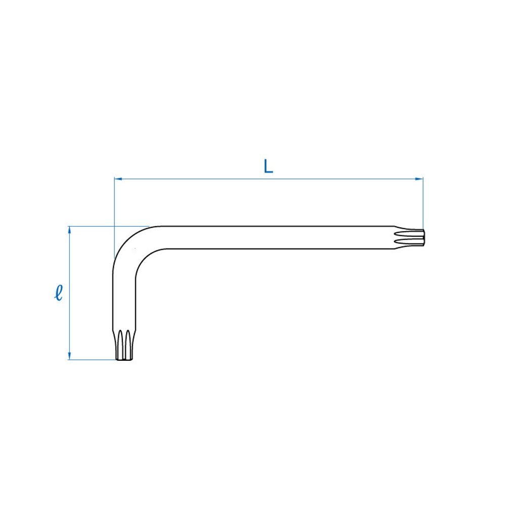 KING TONY (114310R) Ключ Г-образный TORX, Т10