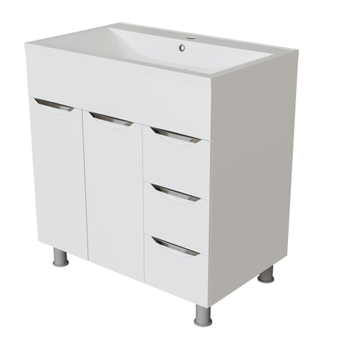 Тумба д/ванной "ЭТЬЕН-80" под раковину Нелли-80 (MIXLINE) (ПВХ)