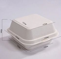 Короб для БЕНТО-торта, сахарный тростник 15х15х8 см