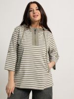 Блуза Сафари (бело-зеленая) Б15423-18М LT Collection