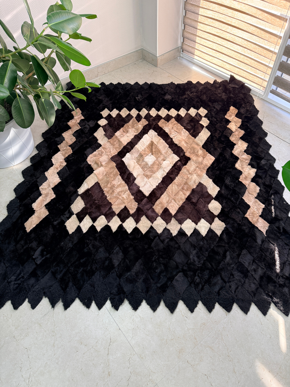 Покрывало меховое ковер из шкуры овчины