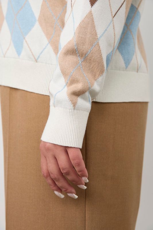 Джемпер вязаный, аргайл