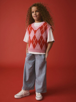 Жилет вязаный для девочки Next E25-072, Розовый, Красный