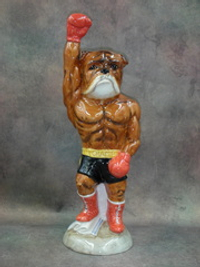 Статуэтка. Фарфор. Собака Бульдог боксёр. Англия