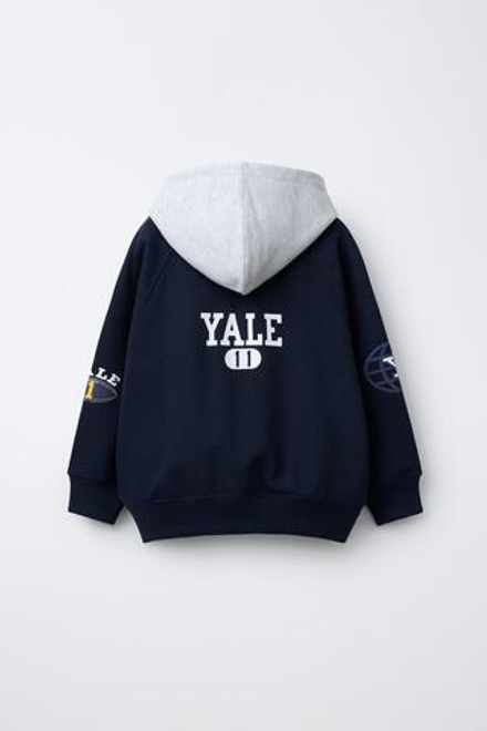 ZARA ТОЛСТОВКА С КАПЮШОНОМ YALE UNIVERSITY™, МОРСКОЙ СИНИЙ