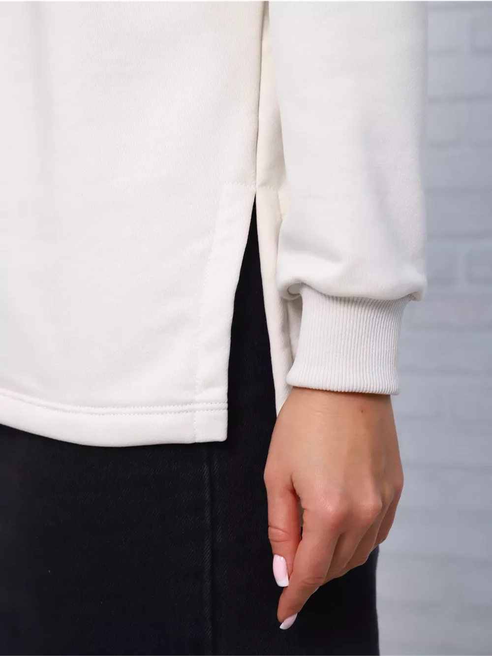 Свитшот утепленный базовый оверсайз