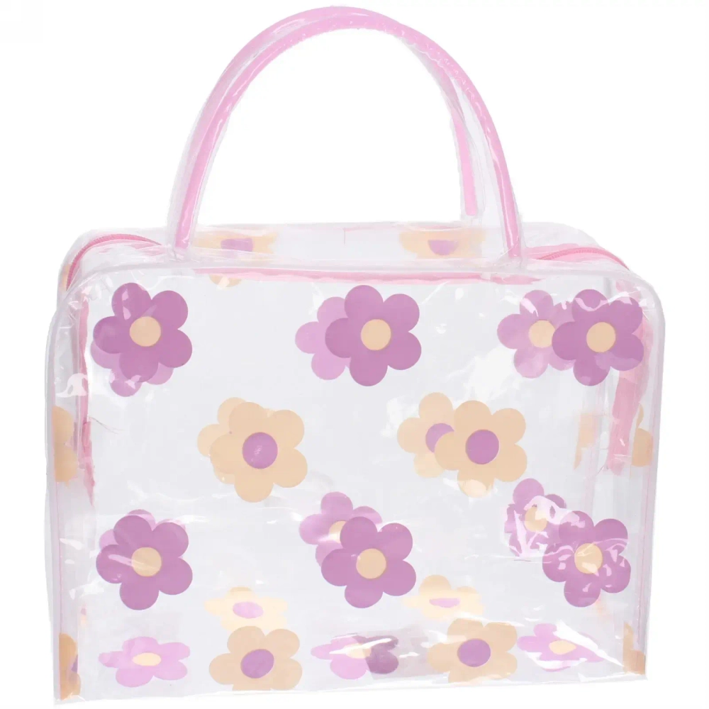 Косметичка «Adventure - Peas», цветы, цвет розовый, 24*17см