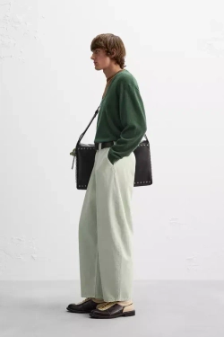 ZARA X HARRY LAMBERT ДЖИНСЫ ШИРОКОГО КРОЯ, ЦВЕТ МОРСКОЙ ВОЛНЫ