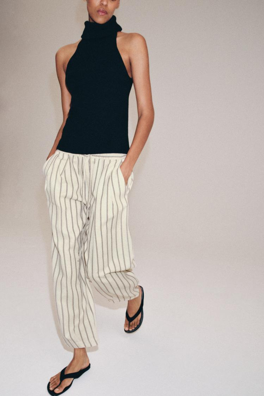 ZARA БРЮКИ В ПОЛОСКУ В ПИЖАМНОМ СТИЛЕ — ZW COLLECTION, ПОЛОСКИ